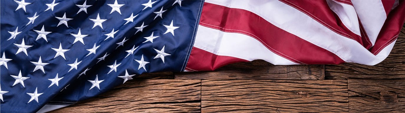 American Flag on Wood